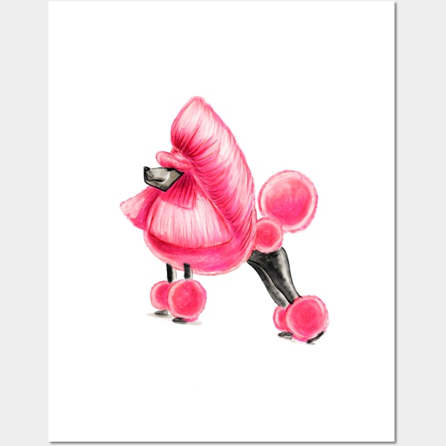 Pink Poodle Wall Art by Svetlana Pelin